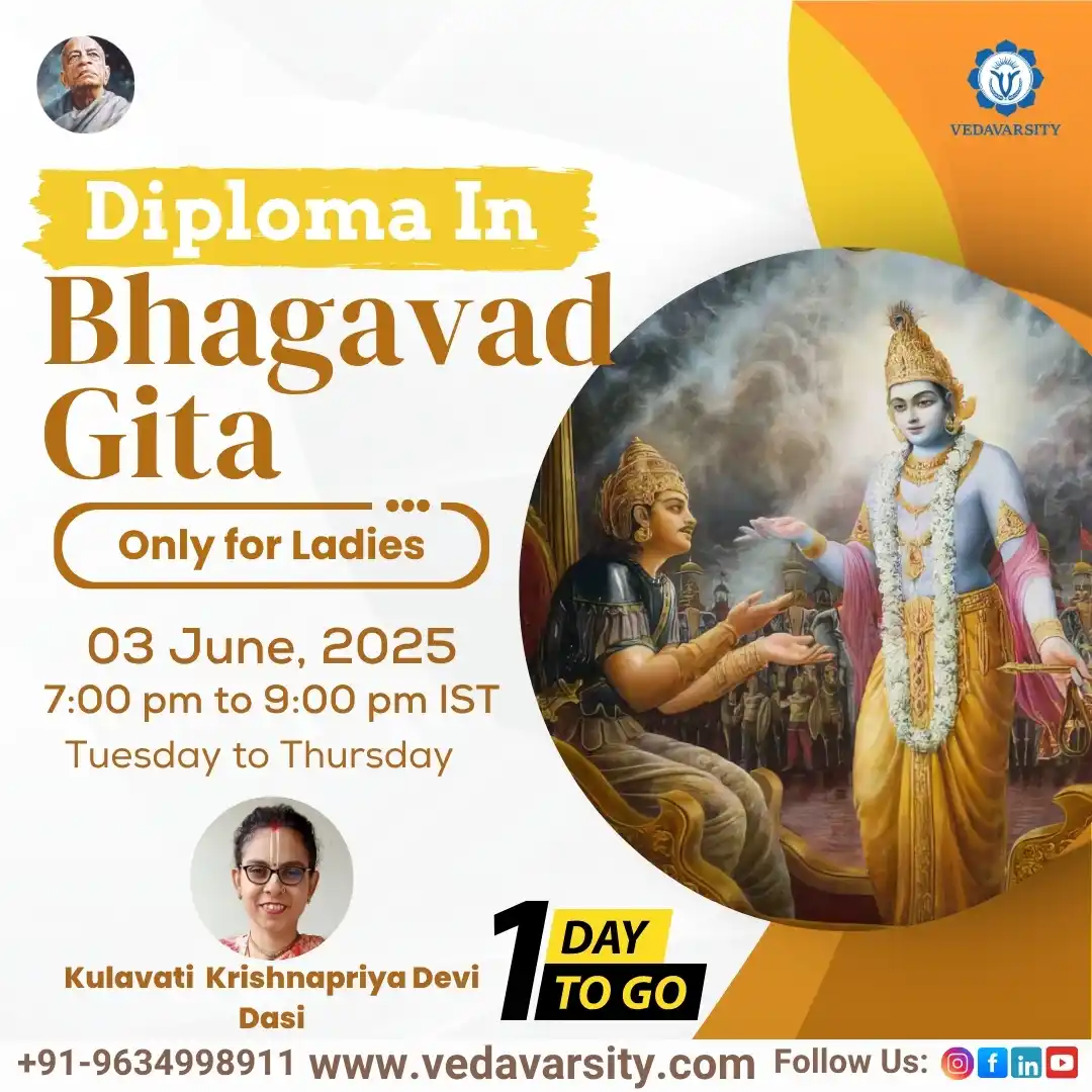 Image from In service of Srimad Bhagavatam ™: 🌸 *Dear Mataji's — Only 1 Day Left!* 🌸 ✨ *An auspicious journey awai...