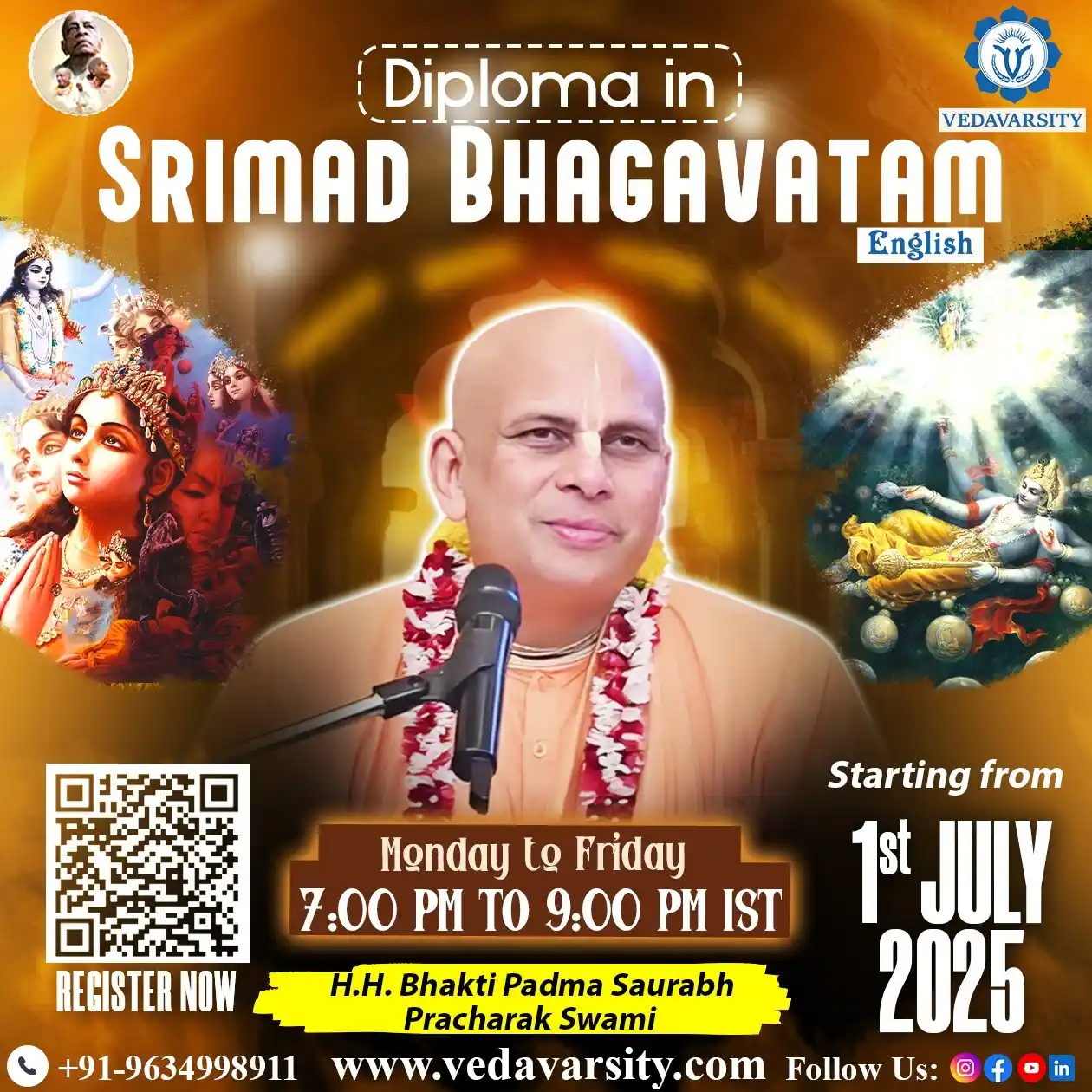 Image from In service of Srimad Bhagavatam ā¢: š¼ *Diploma in ÅrÄ«mad-BhÄgavatam* Let the BhÄgavatam transform your he...
