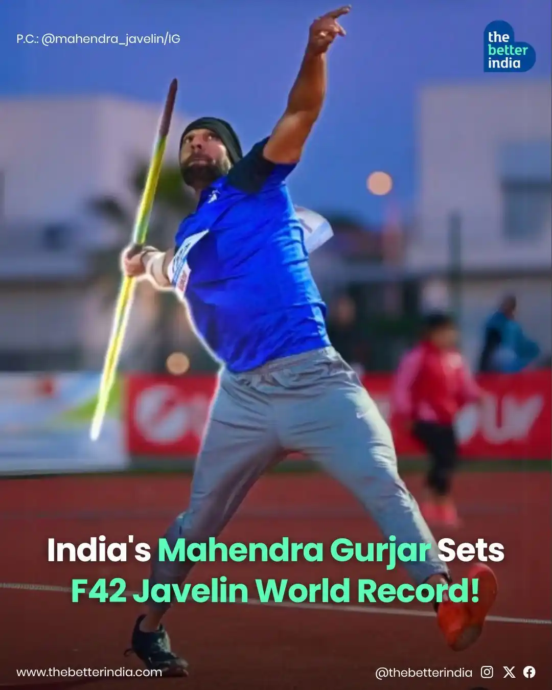 Image from The Better India: WORLD RECORD ALERT!✴️ 27-year-old Mahendra Gurjar just made history a...