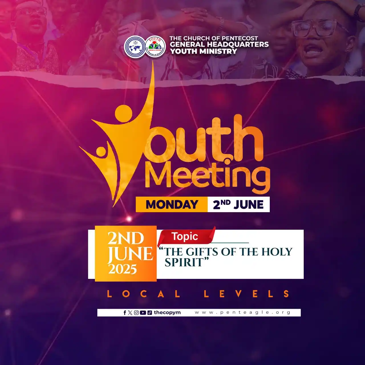 Image from The COP Youth Ministry Official: Youthhh!!💥 This Monday, let's kick-start the Holy Spirit Filled Week...