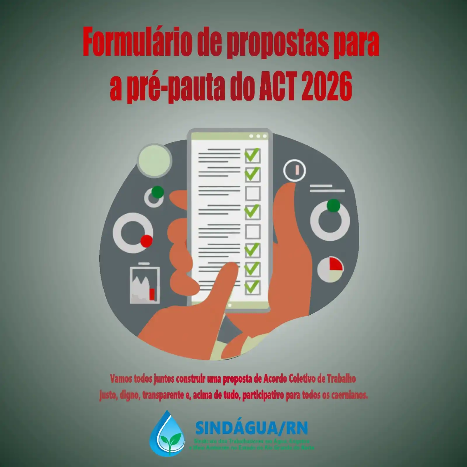 Image from Sindágua/RN : A direção do Sindágua/RN lança aos caernianos o formulário de coleta d...