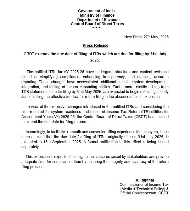 Image from Delfyle: 📢 Attention Taxpayers! The due date for filing ITRs (originally 31st ...