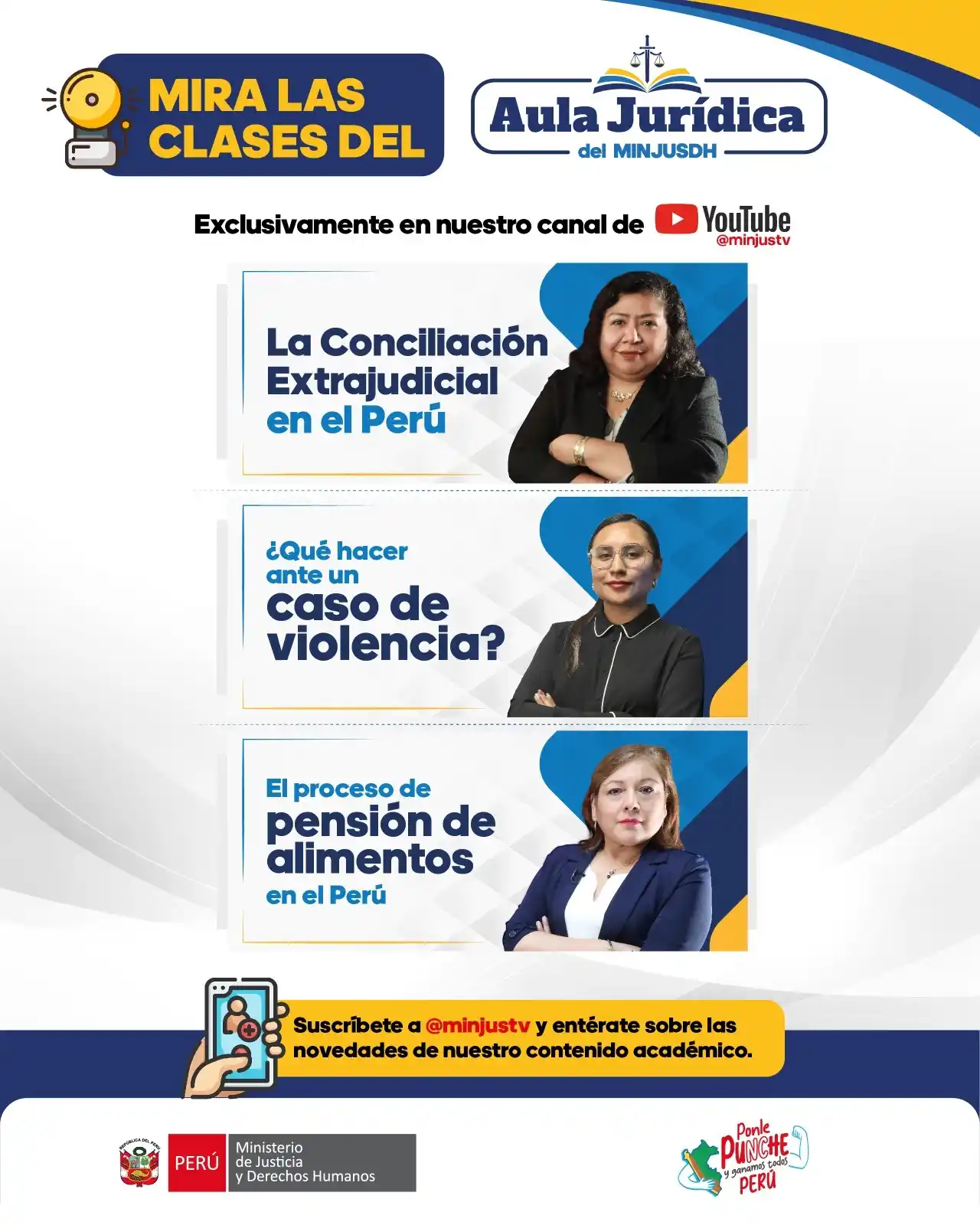 Image from Ministerio de Justicia y Derechos Humanos del Perú: *✅ ¿Aún no has visto las clases del <a class="text-blue-500 hover:unde...