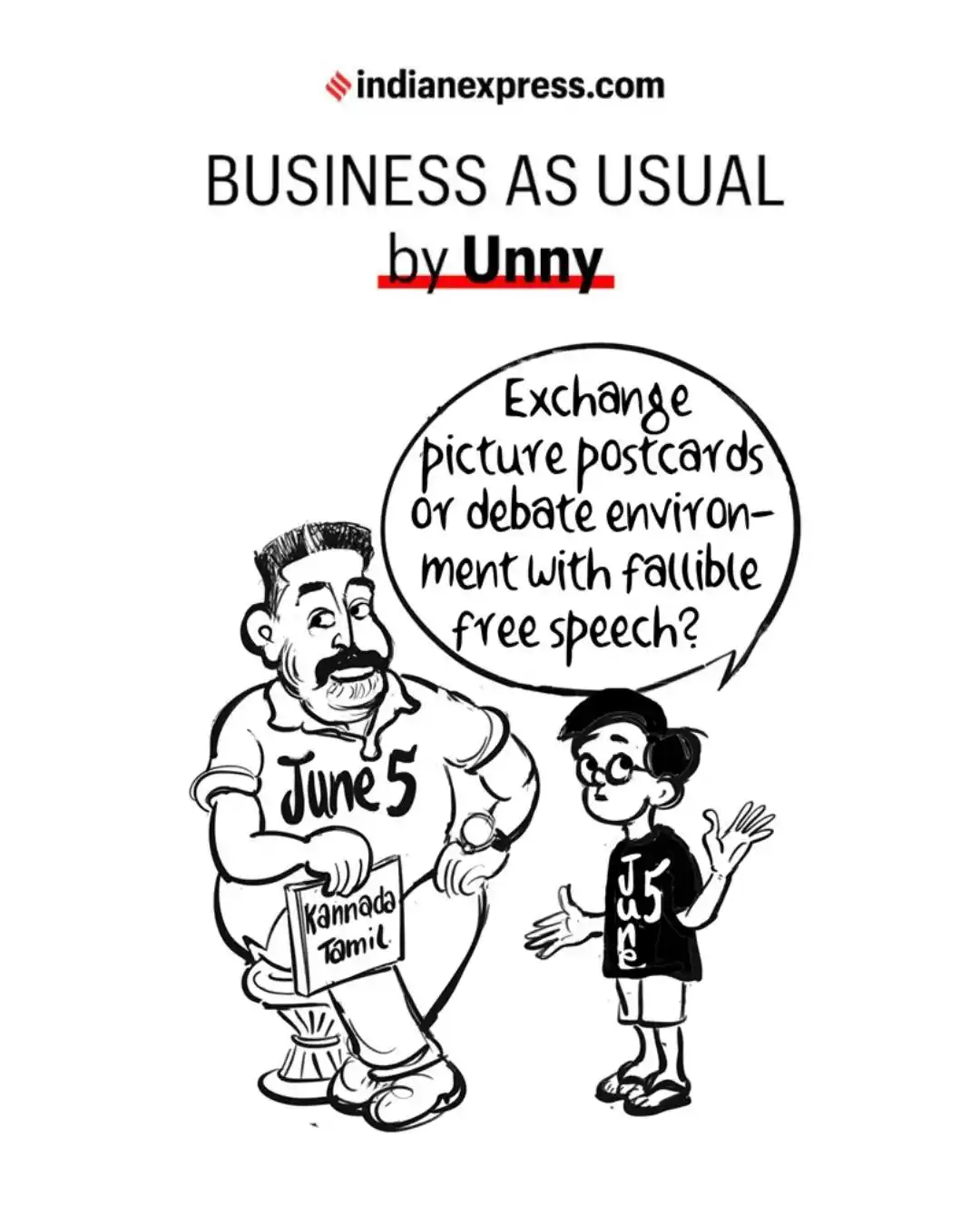 Image from The Indian Express: Business As Usual — 05.06.25 <a class="text-blue-500 hover:underline ...