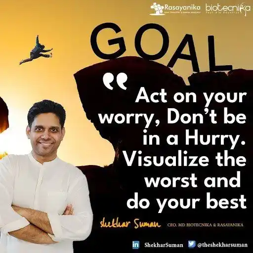 Image from Rasayanika - Latest Chemistry & Pharma Jobs: 😇Good morning, Act on your worry, Don't be in a Hurry. visualise the ...