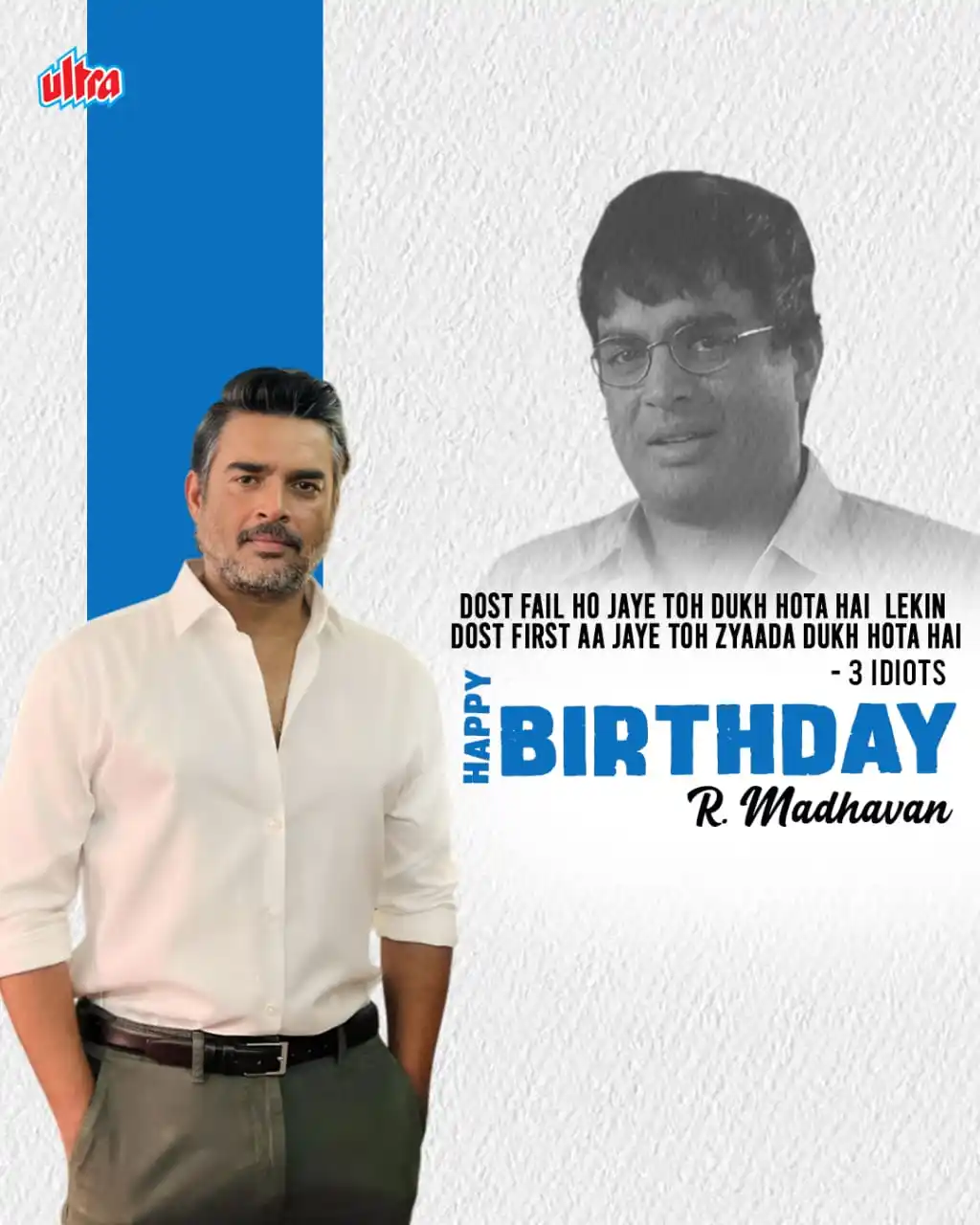 Image from Ultra Media And Entertainment: 🎉 Happy Birthday to the versatile and beloved R. Madhavan! 🎉 From he...