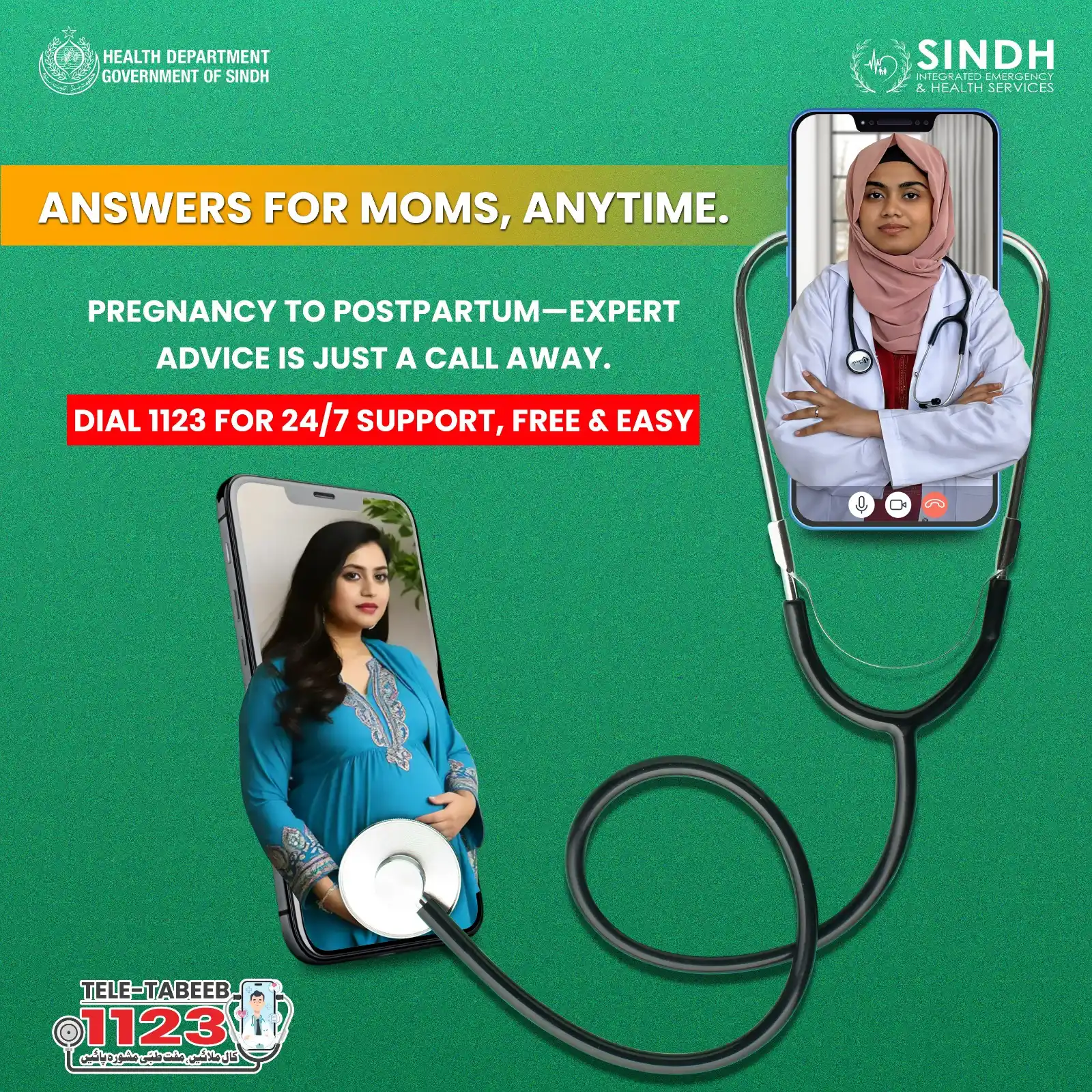 Image from Sindh Integrated Emergency & Health Services (SIEHS): Pregnancy comes with questions — and so does life with a new baby. F...