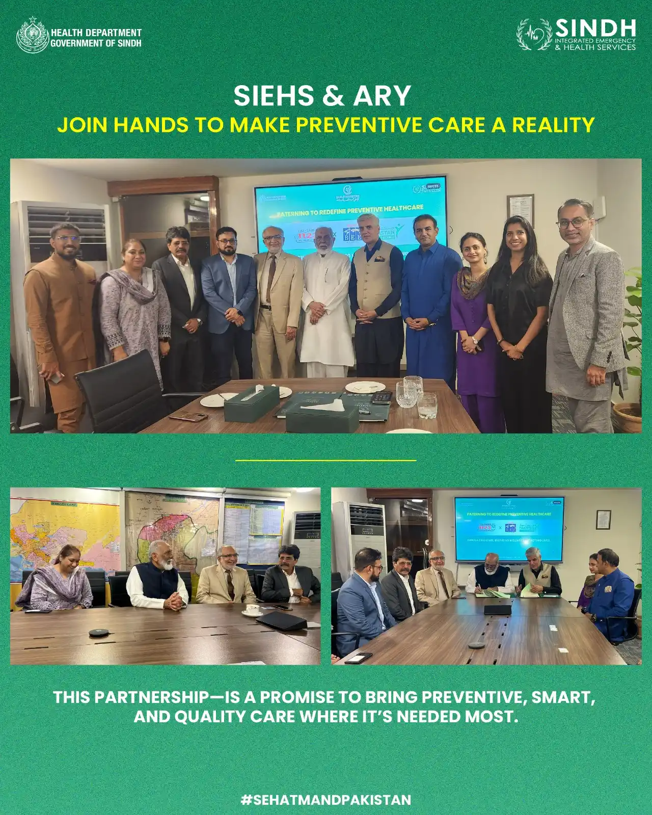 Image from Sindh Integrated Emergency & Health Services (SIEHS): Preventive care just got real—SIEHS and ARY are joining forces to deli...