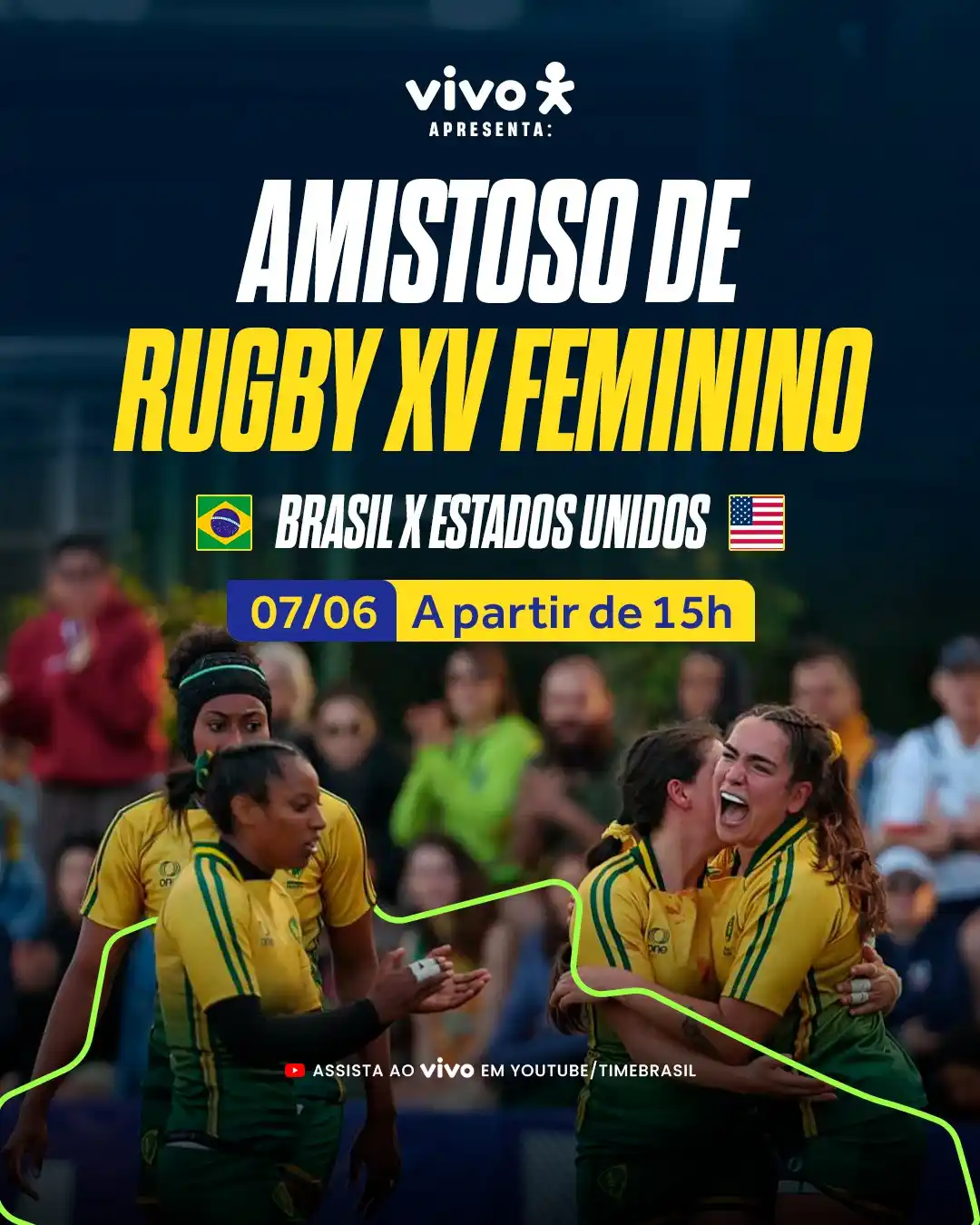 Image from Time Brasil/COB: SABADOU COM RUGBY XV! 🏉🇧🇷 A partir das 15h deste sábado, 7, você a...