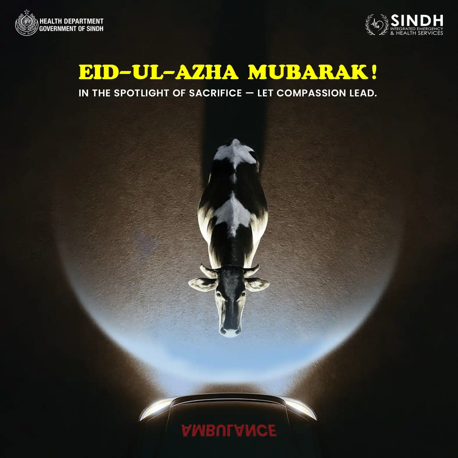 Image from Sindh Integrated Emergency & Health Services (SIEHS): This Eid-ul-Azha, as we honour the sacred act of sacrifice, SIEHS stan...