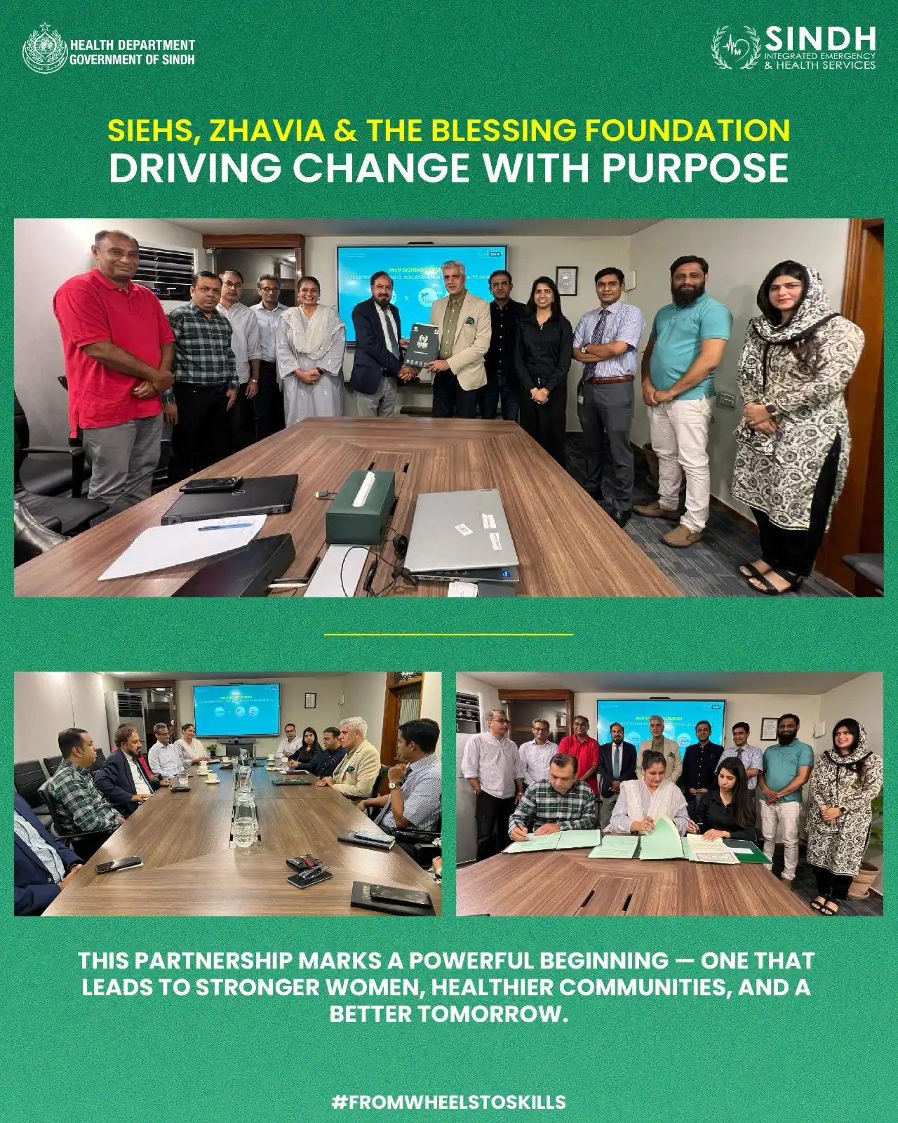Image from Sindh Integrated Emergency & Health Services (SIEHS): With SIEHS, Zhavia Health Care, and The Blessing Foundation joining ha...