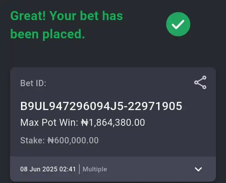 Image from Mc Laugh Doctor: *8th June* || BET9JA *BOOKING CODE* 👉🏾 339GGTR <a class="text-blue...