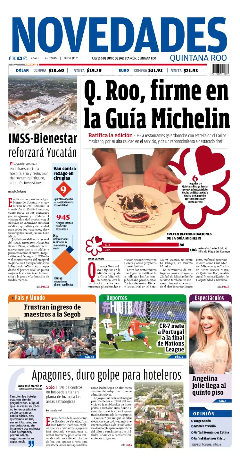 Image from Novedades Quintana Roo: ¡Buenos días! Hoy, en Novedades: ▶️ Q. Roo, firme en la Guía Michelin...