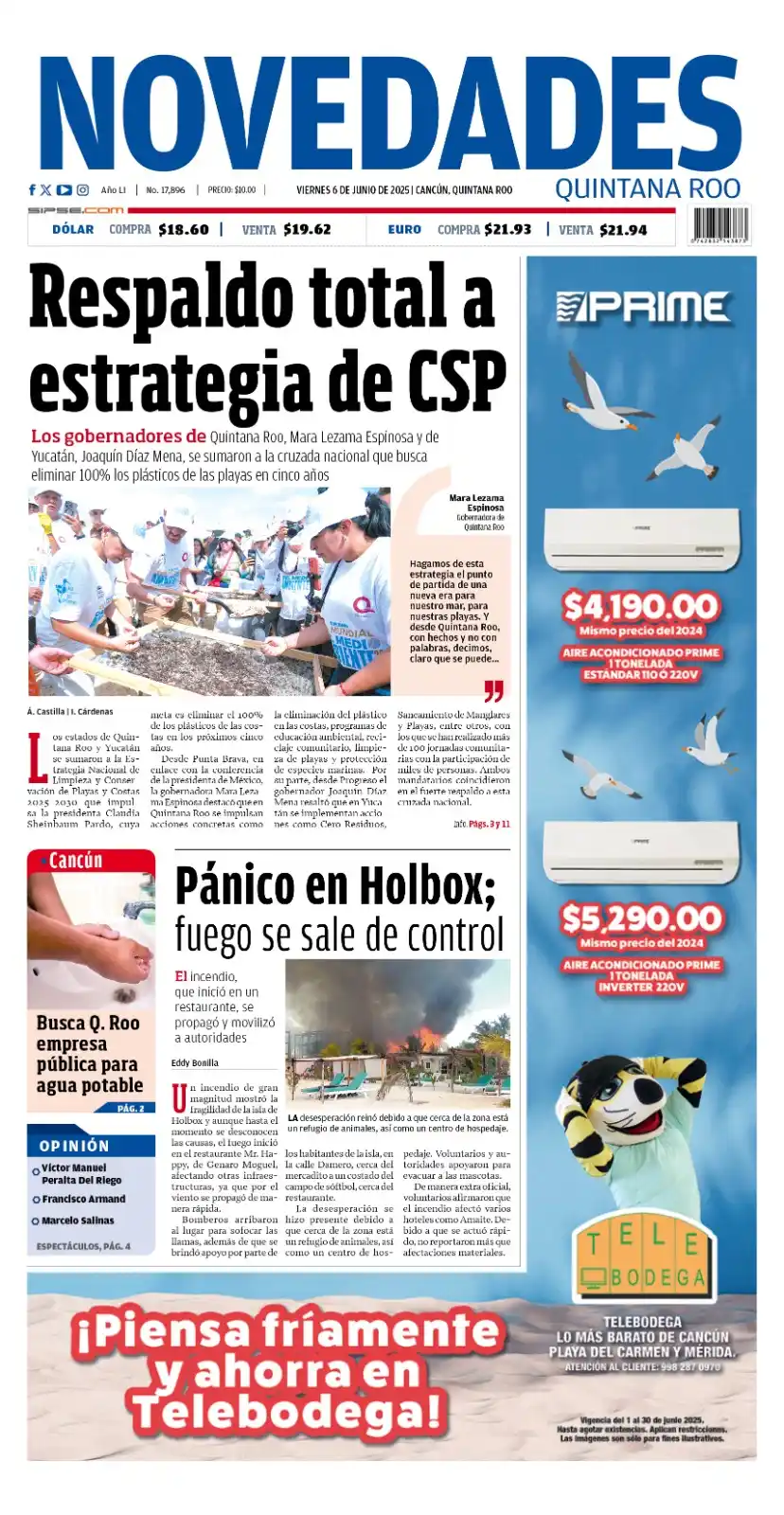 Image from Novedades Quintana Roo: ¡Buenos días! Hoy, en Novedades:  ▶️ Respaldo total a estrategia de CS...