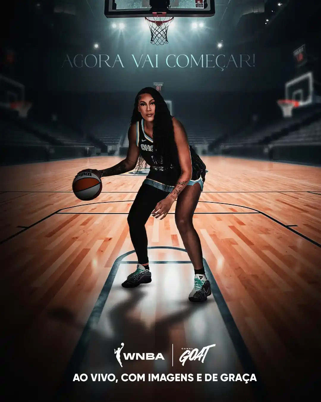 Image from Canal GOAT: CHEGOU O DIA DA WNBA! 🏀  Kamilla Cardoso, Damiris Dantas, Caitlin Cla...