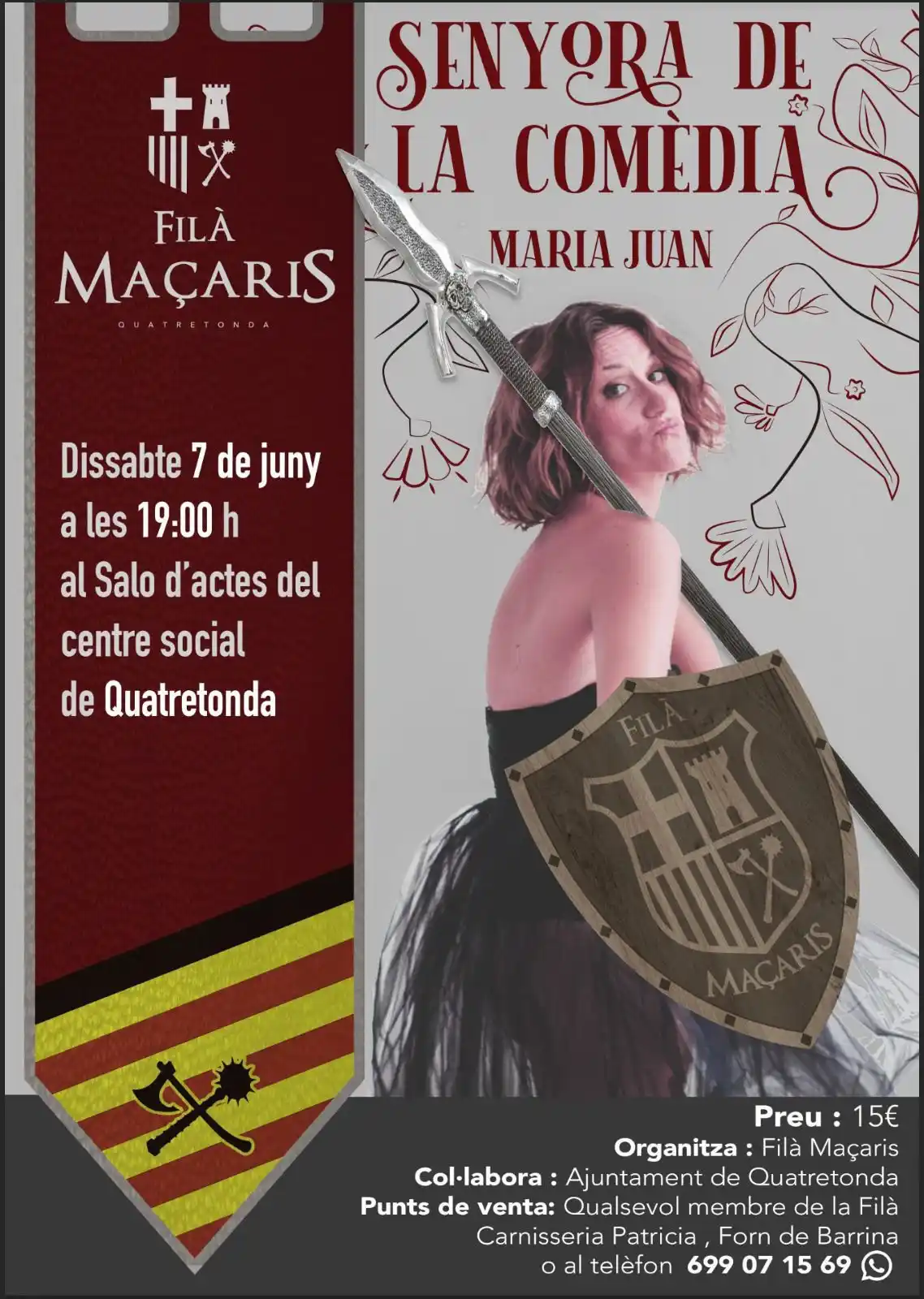 Image from Ban Ajuntament Quatretonda: La filada Maçaris fa saber que el pròxim dissabte 7 de juny han organi...