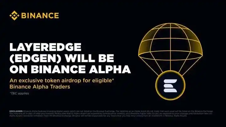 Image from YAHAYA GADA FX: Layer edge zasuyi listing 2june 2024 Wato Nanda kwana 3 Binance ta sa...