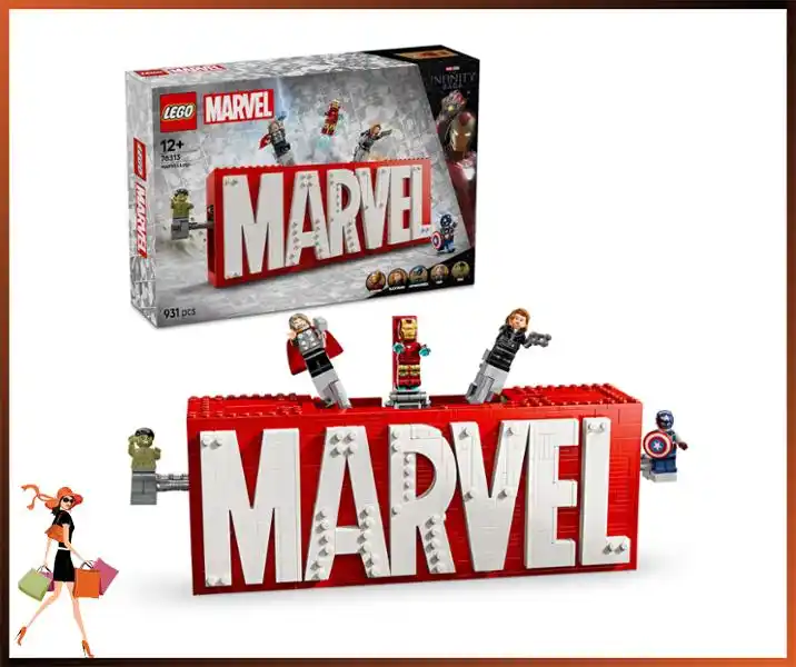 Image from Le Offerte di Joy: 🟢 *LEGO Logo e Minifigure MARVEL - Modellino da Costruire con Superer...