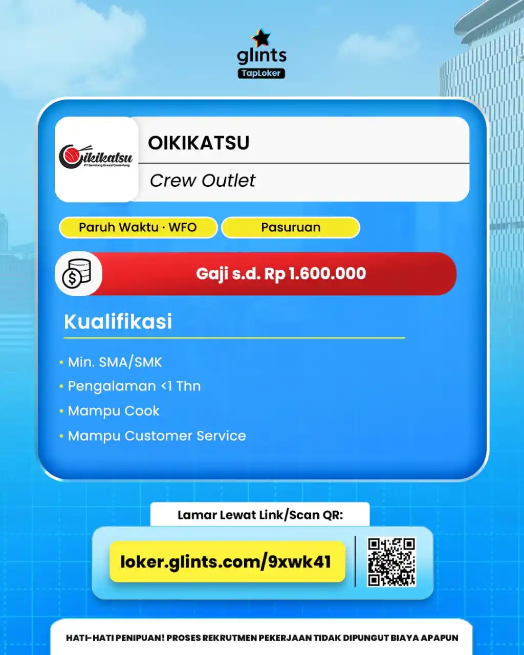 Image from Loker Pasuruan: 🚨 Lowongan Kerja Paruh Waktu di OIKIKATSU! 🚨 📍 Lokasi: Pasuruan | �...