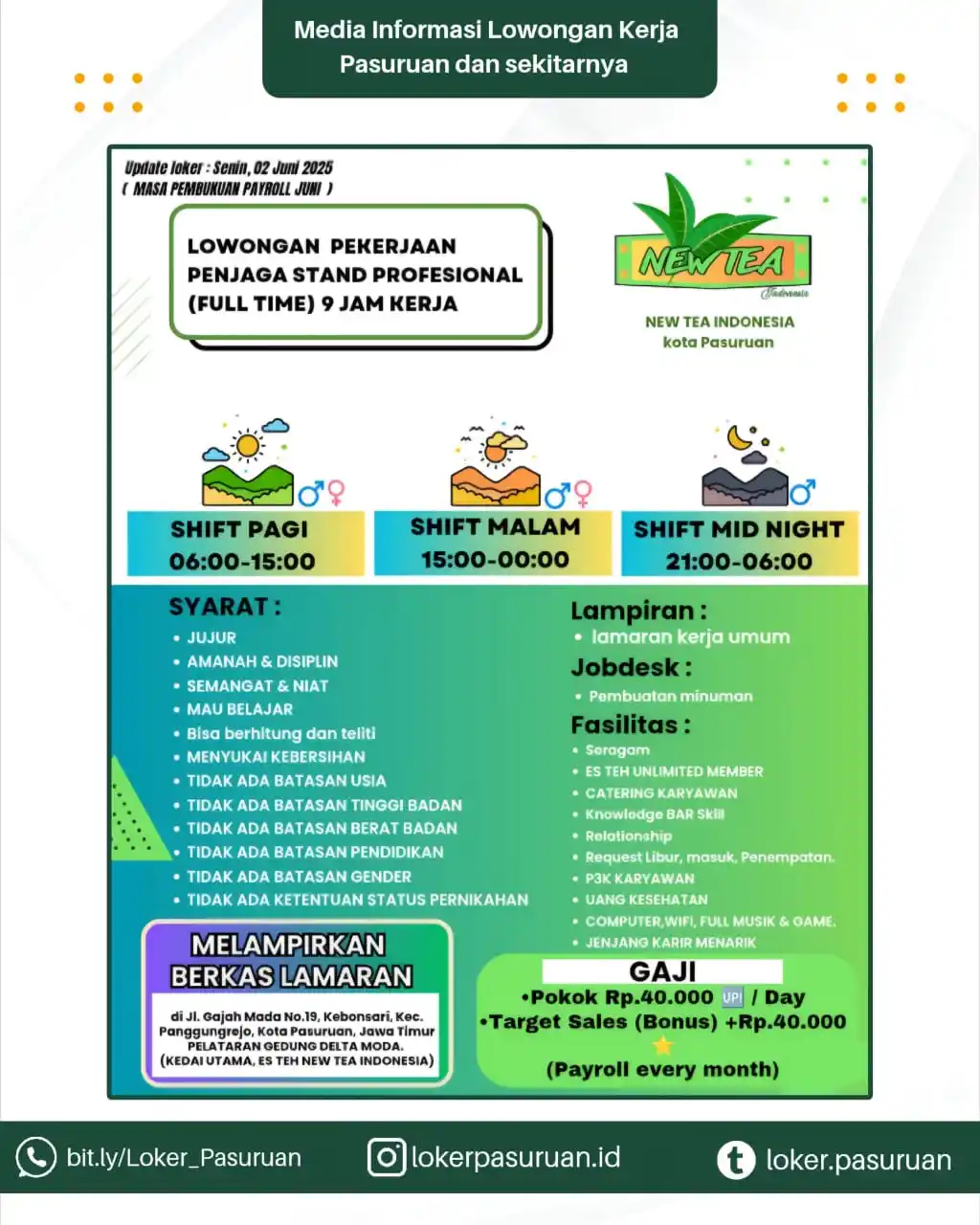 Image from Loker Pasuruan: 🌟 LOWONGAN KERJA TERBARU NEW TEA INDONESIA - KOTA PASURUAN 🌟 Kamu su...