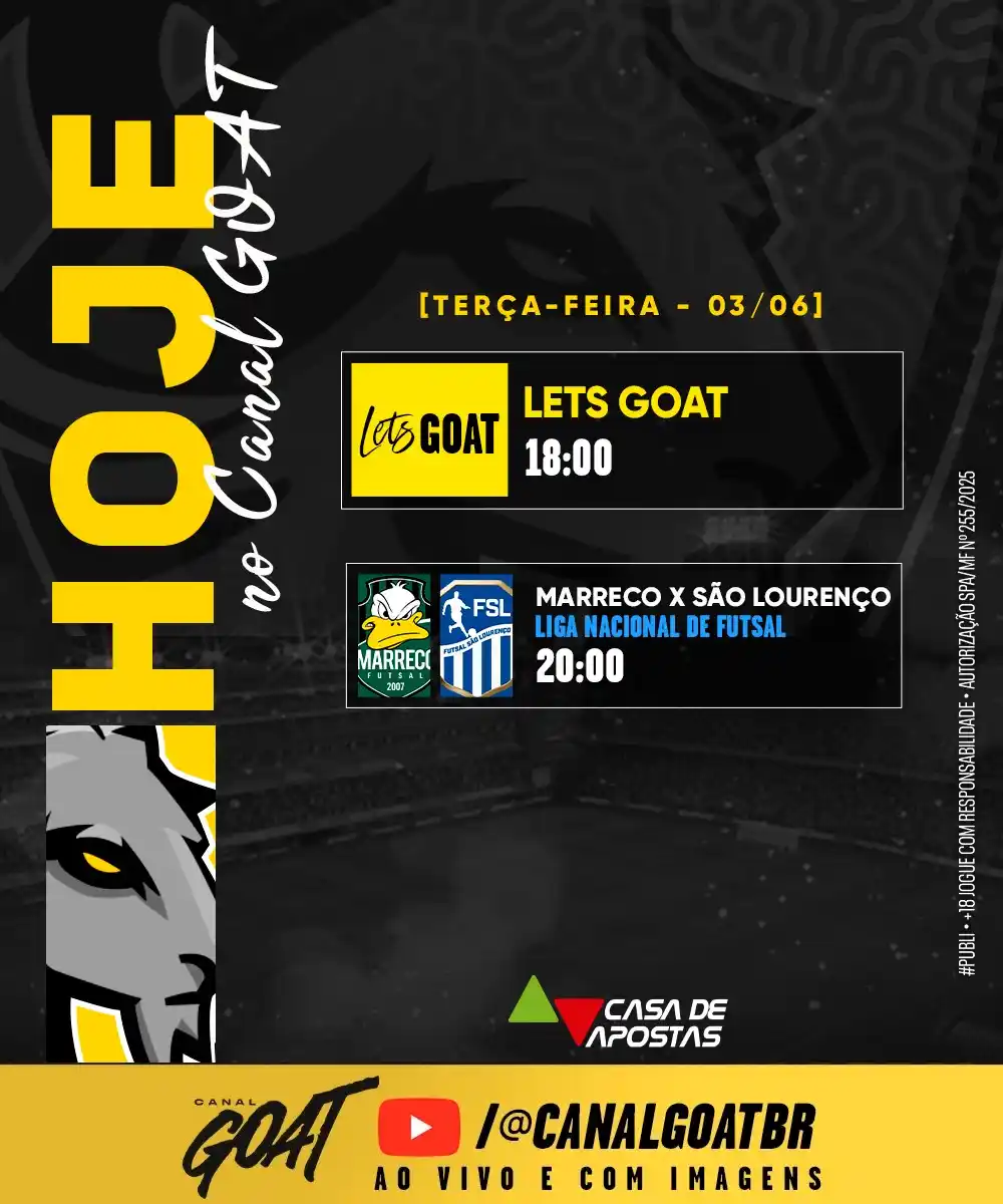 Image from Canal GOAT: Terçou! As informações do futebol no <a class="text-blue-500 hover:und...