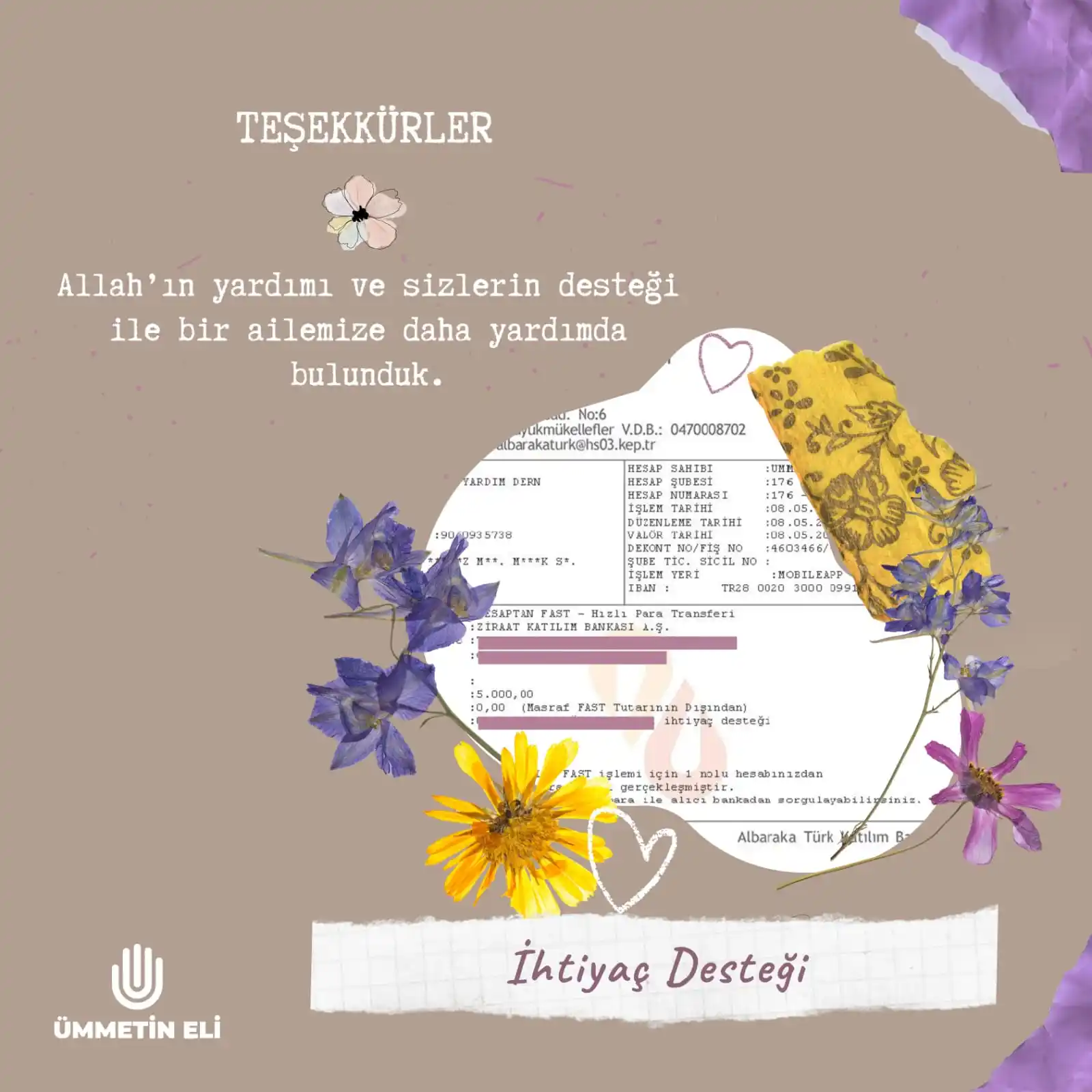 Ümmetin Eli İnsani Yardım Derneği post