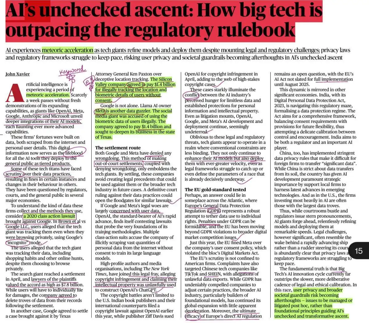 Image from UPSC Science Technology UPSC UPSC UPSC UPSC Upsc Upsc Upsc Upsc UPSC BPSC MPPSC UPPSC CAPF CDS NDA™: 🔍 AI’s Unchecked Ascent: Regulation Struggles to Keep Up 📍 Core Iss...