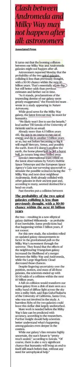 Image from UPSC Science Technology UPSC UPSC UPSC UPSC Upsc Upsc Upsc Upsc UPSC BPSC MPPSC UPPSC CAPF CDS NDA™: Andromeda & Milky way 🔆 Clash Between Milky Way & Andromeda: No Long...