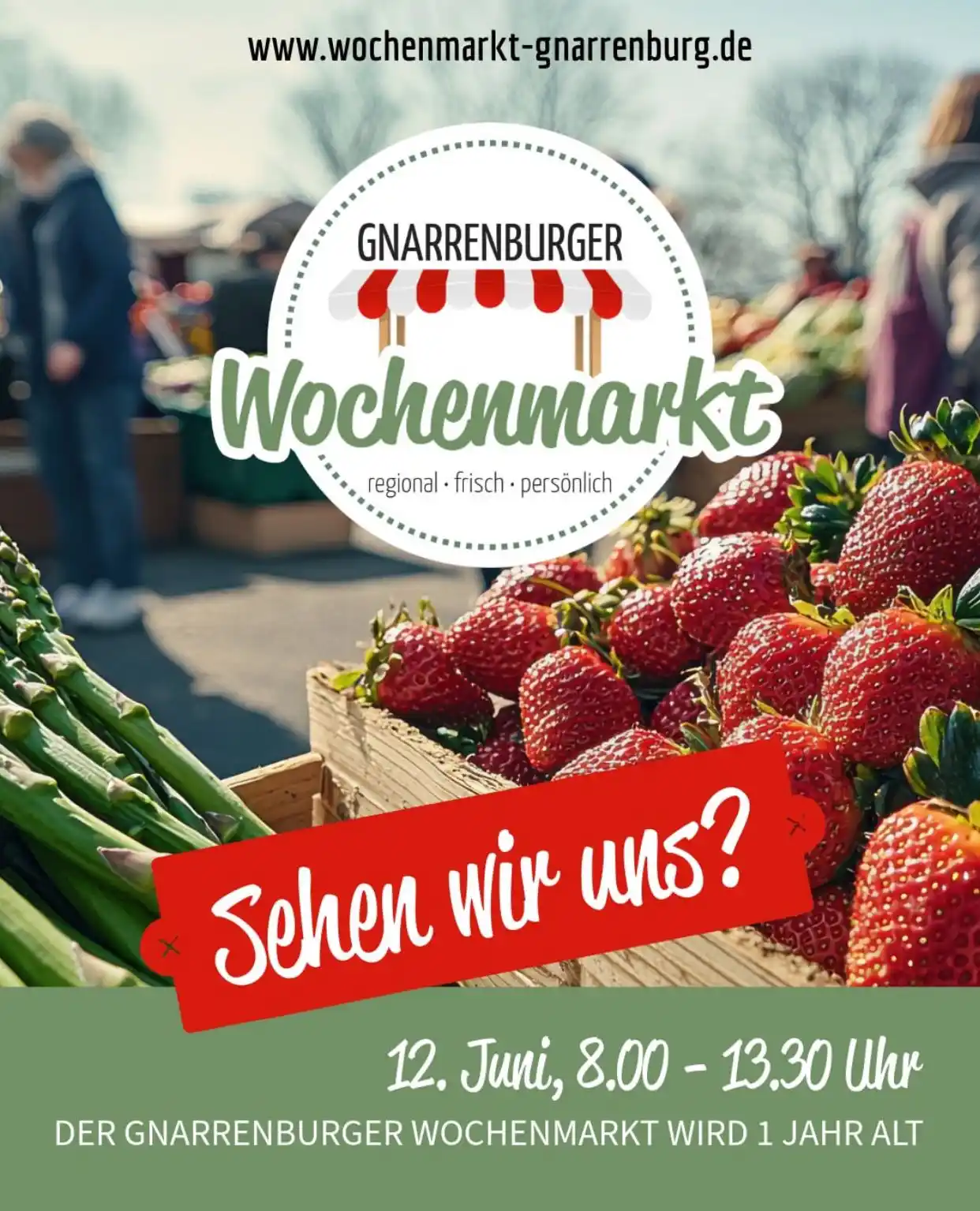 Image from Gemeinde Gnarrenburg: 🥂 Der Gnarrenburger Wochenmarkt wird 1 Jahr alt. Sehen wir uns nächs...