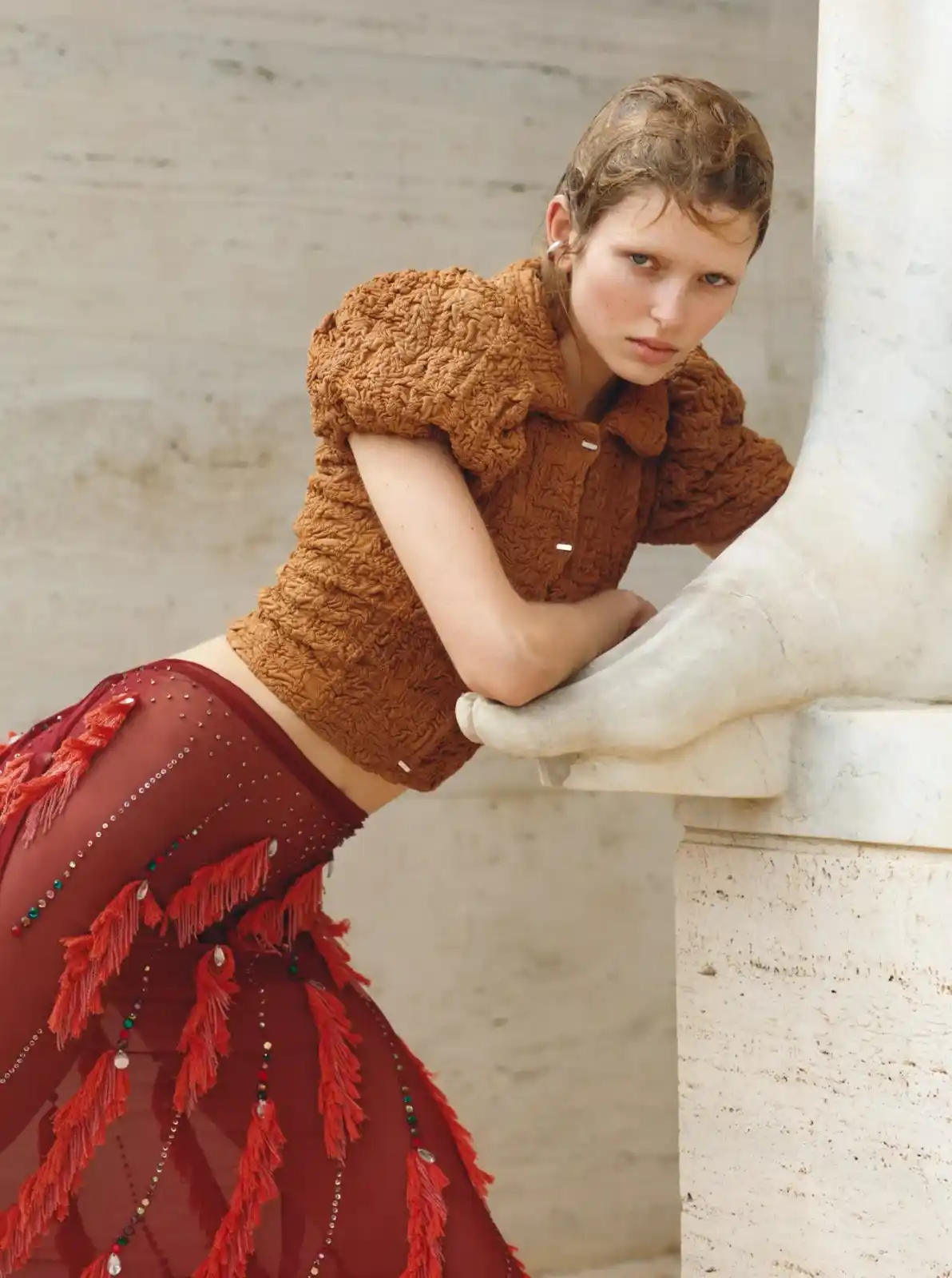 Image from Vogue Italia: «È attraverso la disobbedienza che alle volte arrivano i grandi succes...