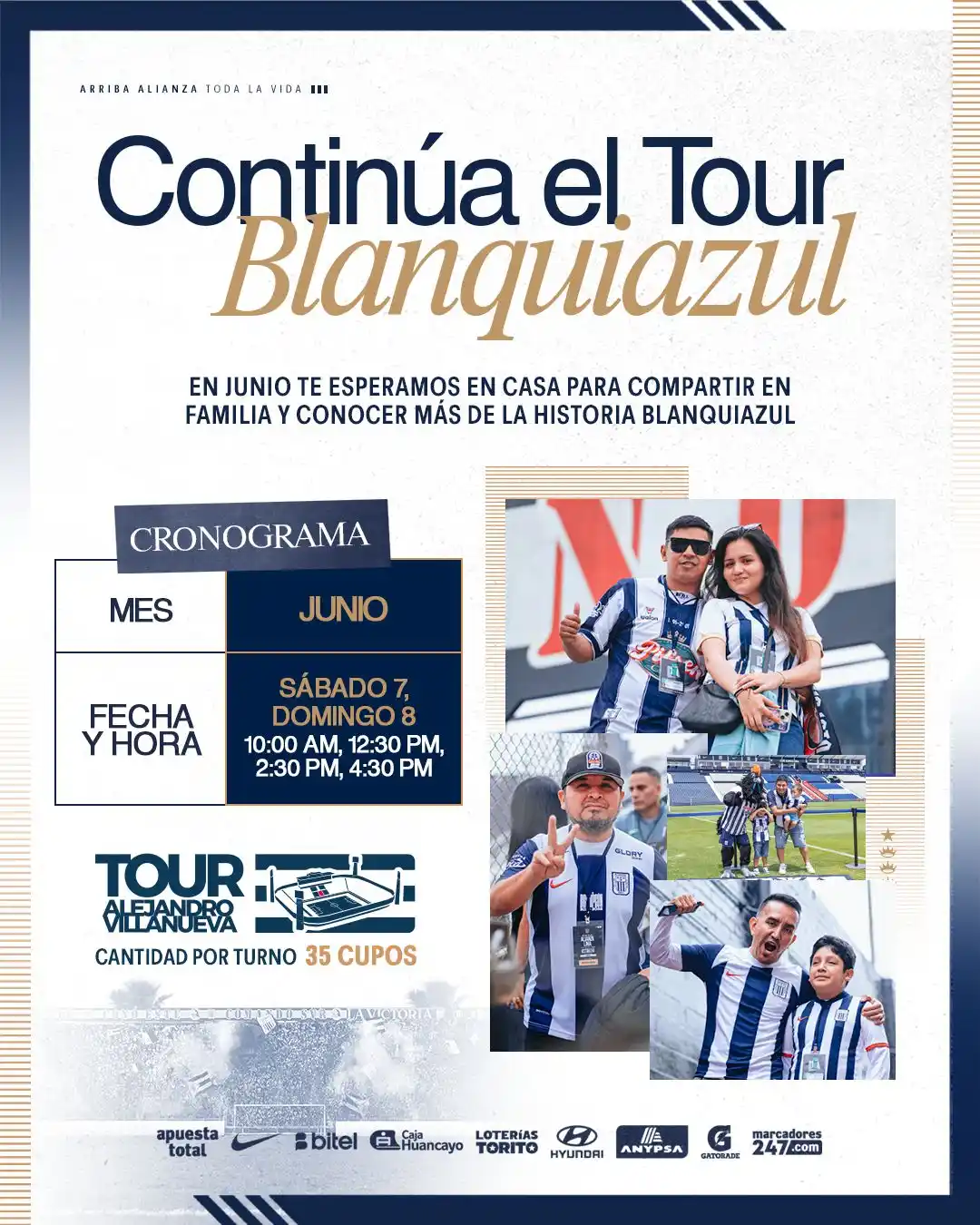 Image from Club Alianza Lima Oficial: ¡𝑬𝒍 𝑻𝒐𝒖𝒓 𝑩𝒍𝒂𝒏𝒒𝒖𝒊𝒂𝒛𝒖𝒍 𝒄𝒐𝒏𝒕𝒊𝒏𝒖́𝒂 𝒆𝒏 𝒋𝒖𝒏𝒊�...