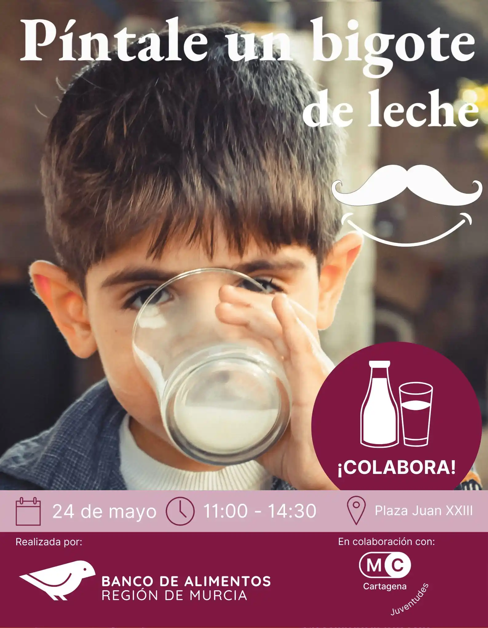 Image from MC Cartagena: 👉🏻 Este sábado, 24 de mayo, estaremos recogiendo leche para la campa...