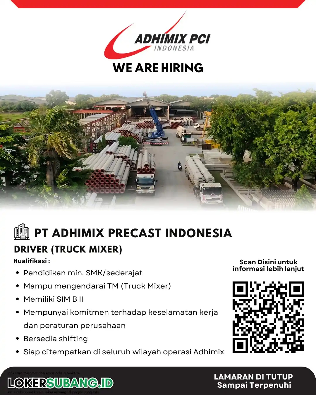 Image from LOKER SUBANG ID: Hayu Gawe di Industri Beton! Posisi Driver Truck Mixer di Cikarang Lag...