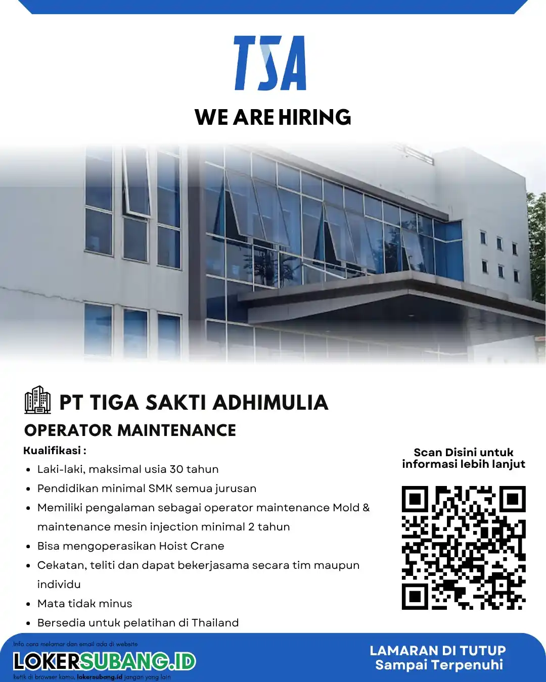 Image from LOKER SUBANG ID: Hayu Gawe di Industri Otomotif! Posisi Operator Maintenance di Cikaran...