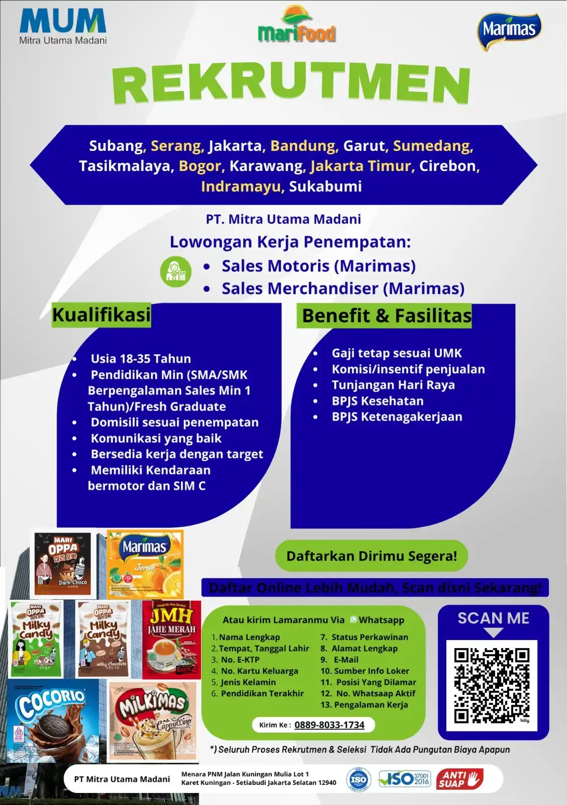 Image from LOKER SUBANG ID: *INFO LOWONGAN KERJA (URGENT!!)* PT Mitra Utama Madani telah terserti...