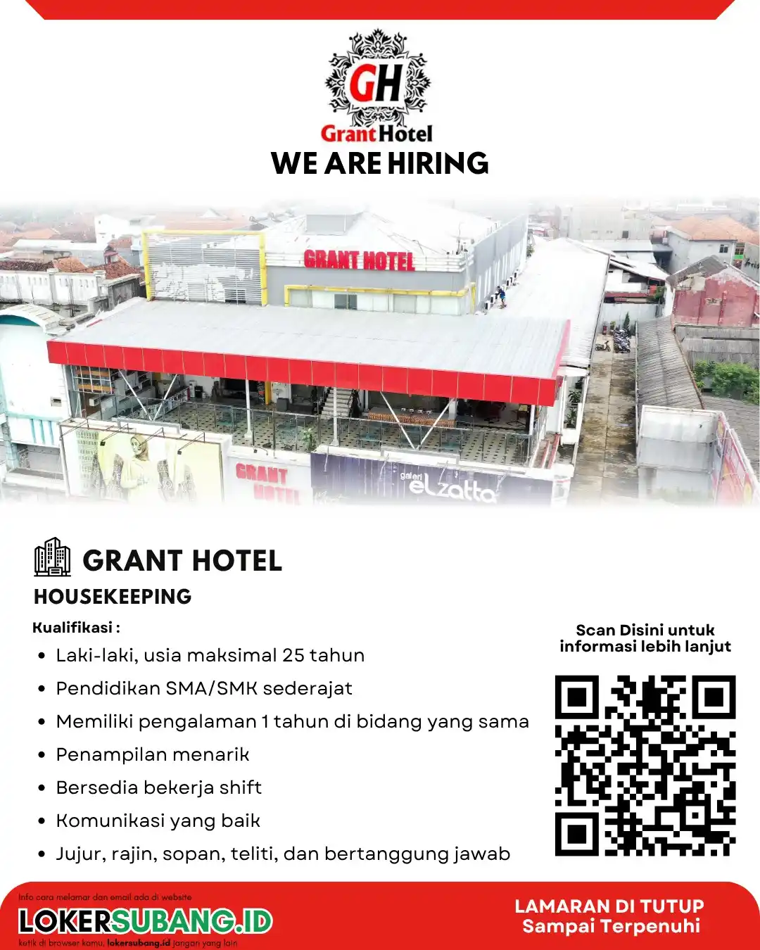 Image from LOKER SUBANG ID: Loker Hotel Subang! Posisi Housekeeping Cocok Pisan Buat Nu Rapi Jeung...