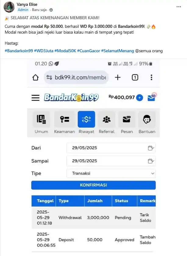 Bandarkoin99 Official post