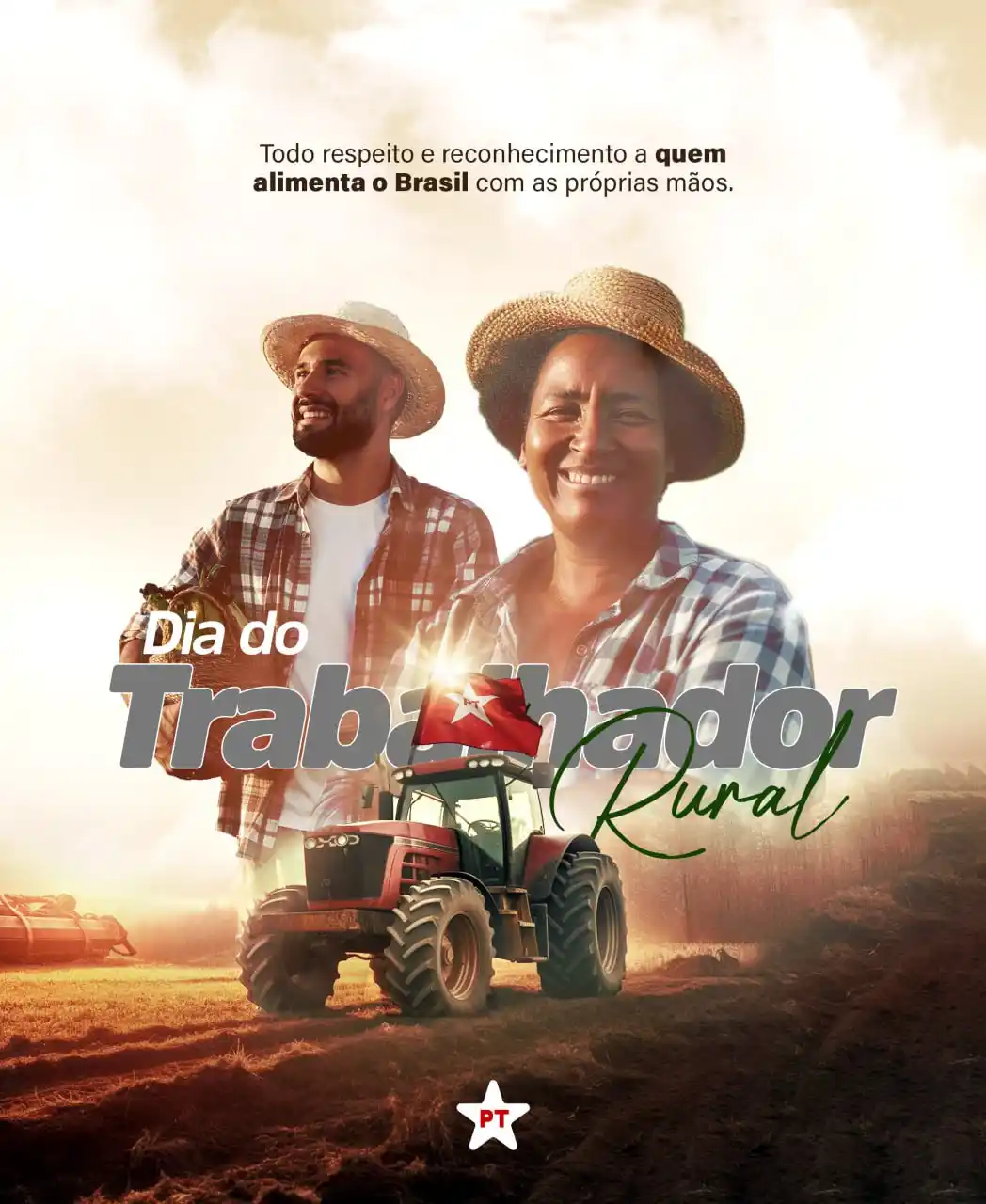 Image from Militância & Redes: 🌾 Neste 25 de maio, homenageamos quem planta, colhe e sustenta o povo...