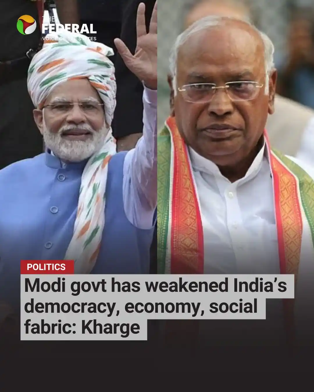 Image from The Federal: On the first anniversary of the third term of the Narendra Modi govt, ...