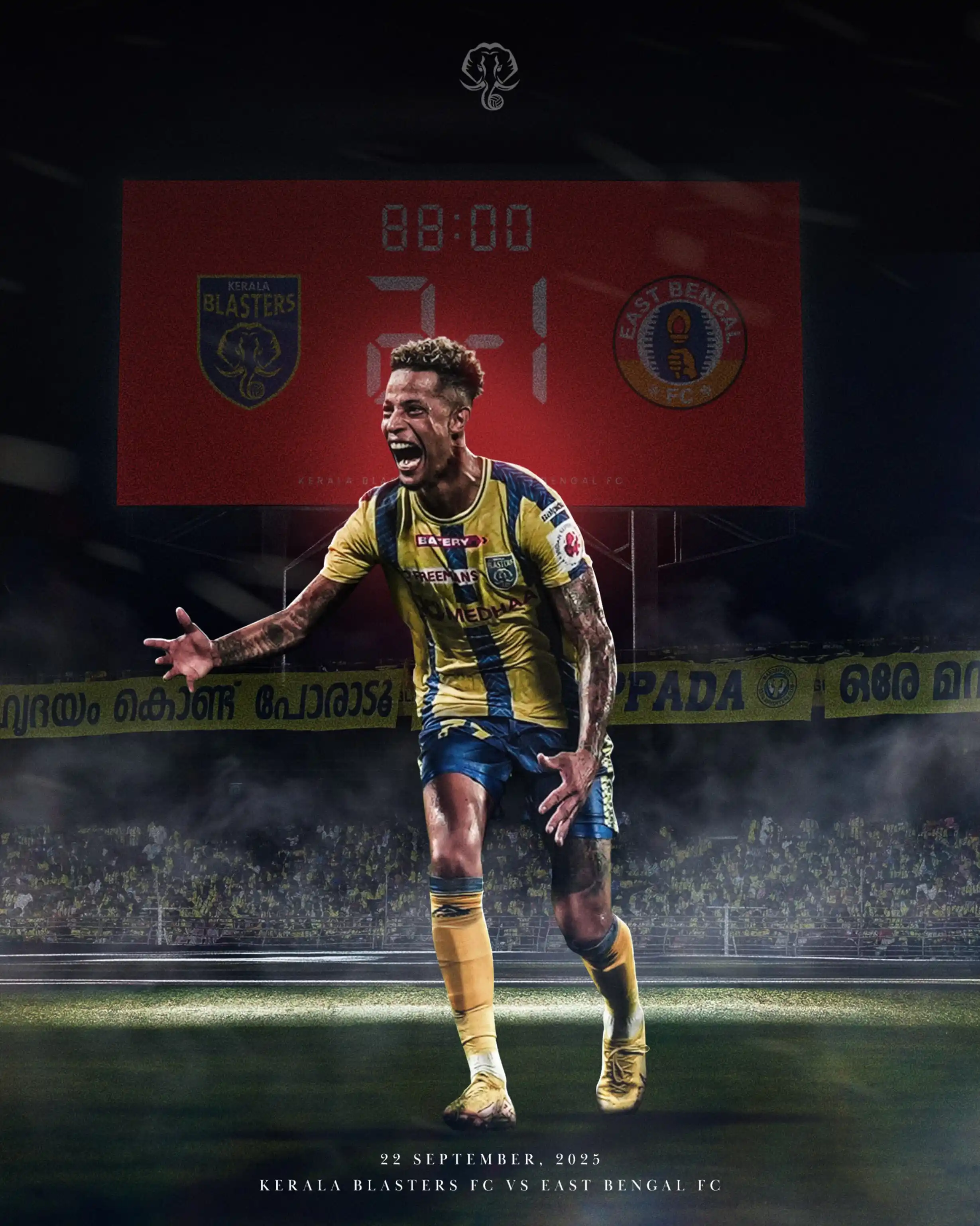 Image from The Yellow Tribe: One for the archives 📼 KBFC 2 - 1 EBFC ⏱️ 63' – Noah brings us leve...