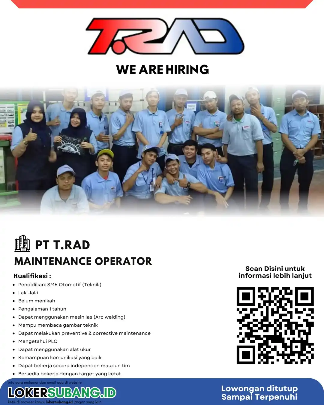 Image from LOKER SUBANG ID: Sok, tah yang kelak jadi tulang punggung keluarga, mau coba gasken yah...