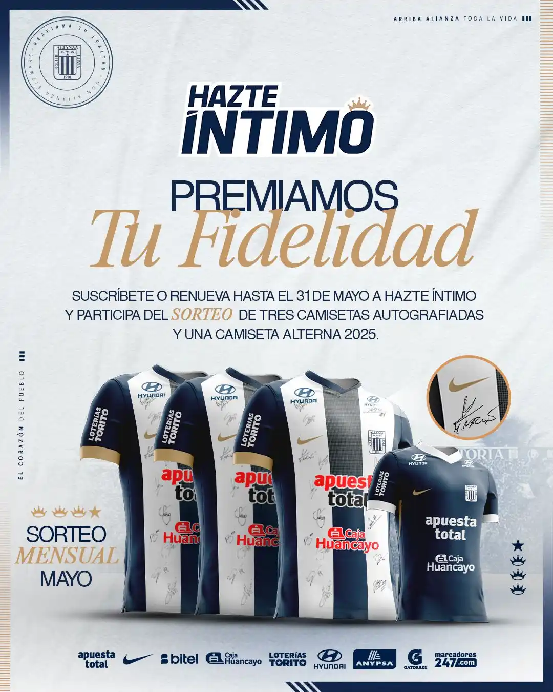 Image from Club Alianza Lima Oficial: ยก๐๐๐๐๐๐ ๐๐๐๐๐ ๐ฬ๐๐๐๐๐! ๐๐๐คฉ Premiamos tu fidelidad...