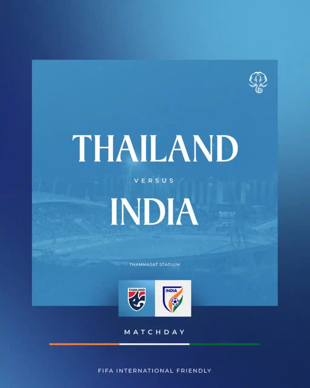 Image from The Yellow Tribe: The Blue Tigers return to the pitch tonight, taking on Thailand in a f...