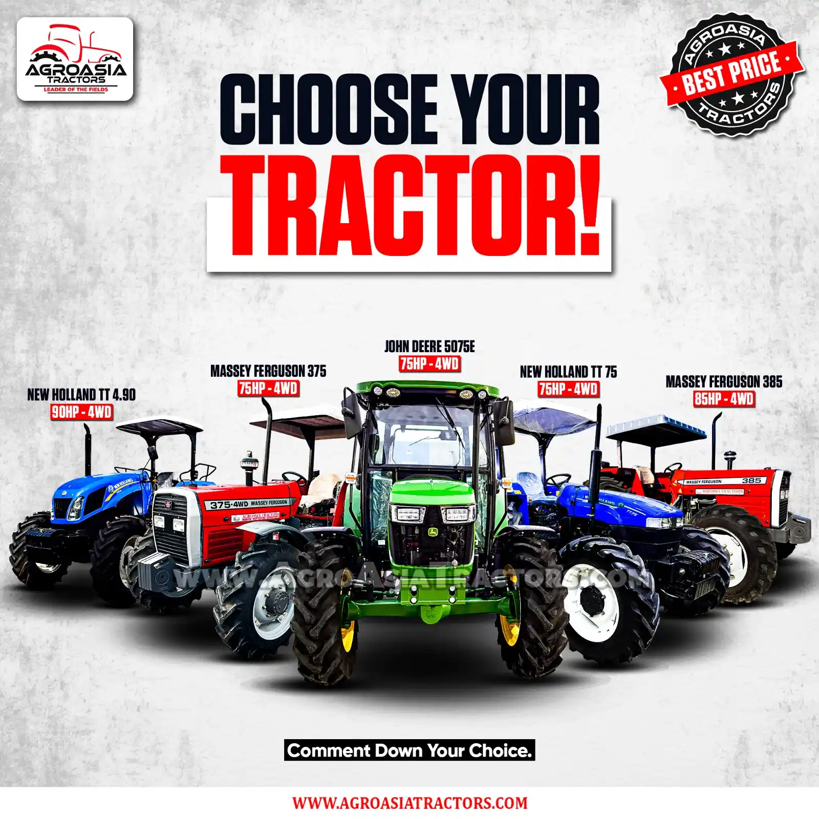 Image from AgroAsia Tractors: Time to pick your power! AgroAsia Tractors brings you the best from Ne...