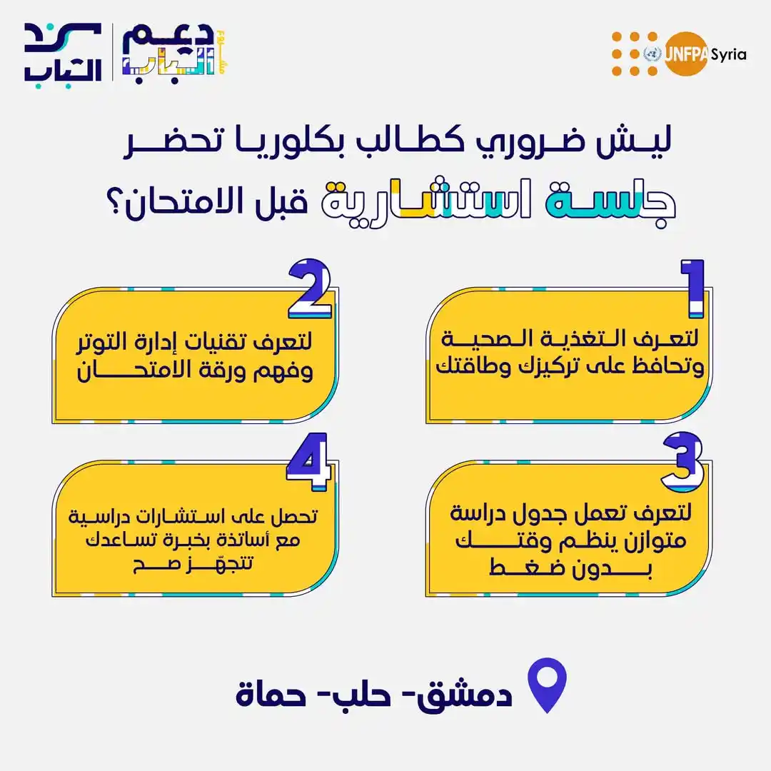 Image from نادي المجتمع الحلبي 🪻: *طلاب البكلوريا جاهزين ؟ 💪* الامتحانات قربت يعني صار وقت يكون معنا ...