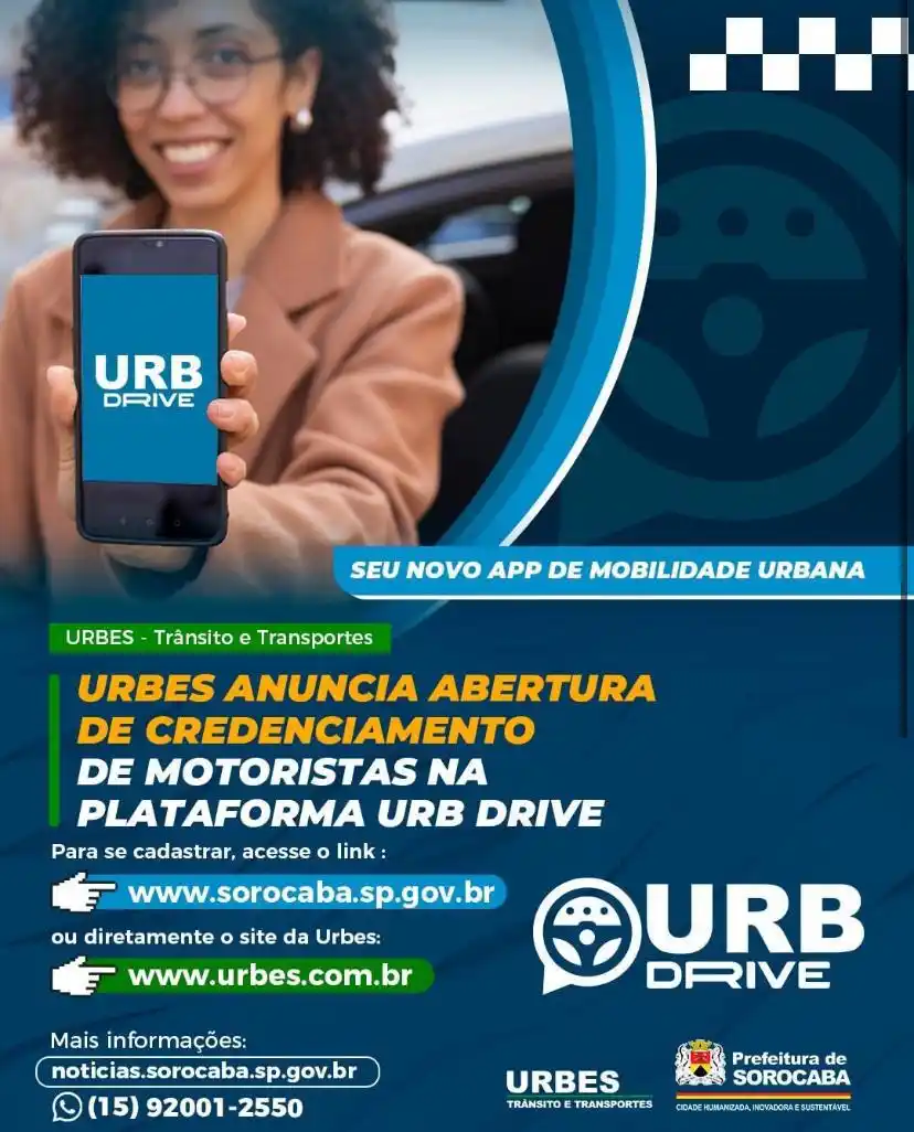 Image from Péricles Régis + Vagas de Emprego: Urbes anuncia abertura de credenciamento de motoristas na plataforma U...