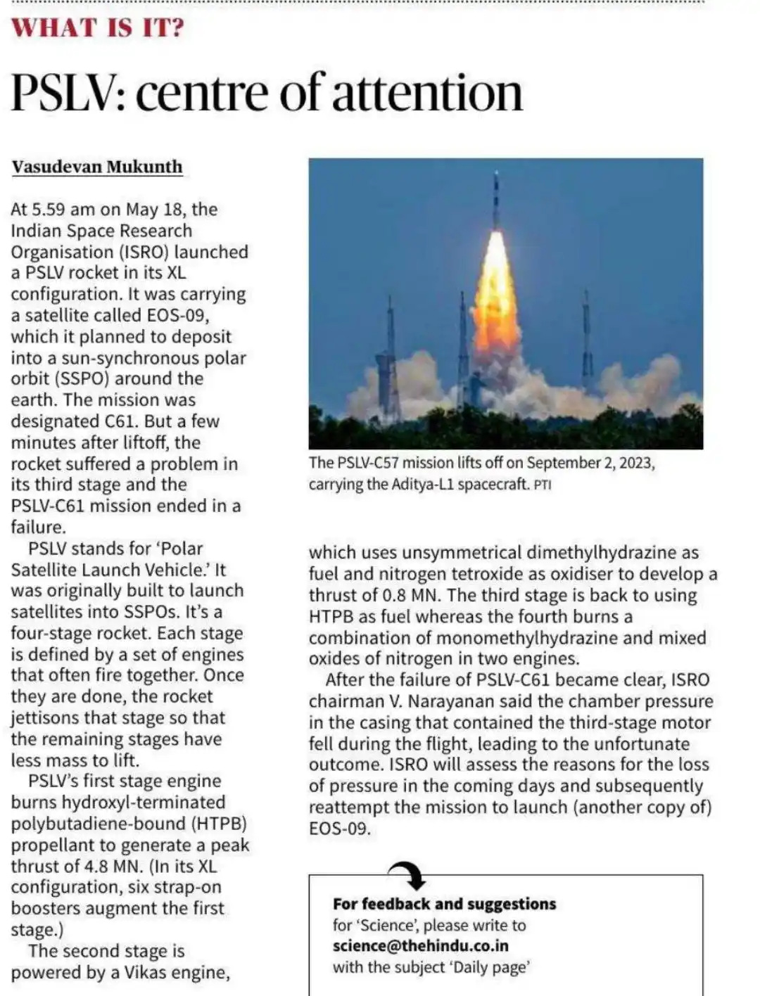Image from UPSC Science Technology UPSC UPSC UPSC UPSC Upsc Upsc Upsc Upsc UPSC BPSC MPPSC UPPSC CAPF CDS NDA™: 🔆What is PSLV? ✅PSLV = Polar Satellite Launch Vehicle, designed to l...