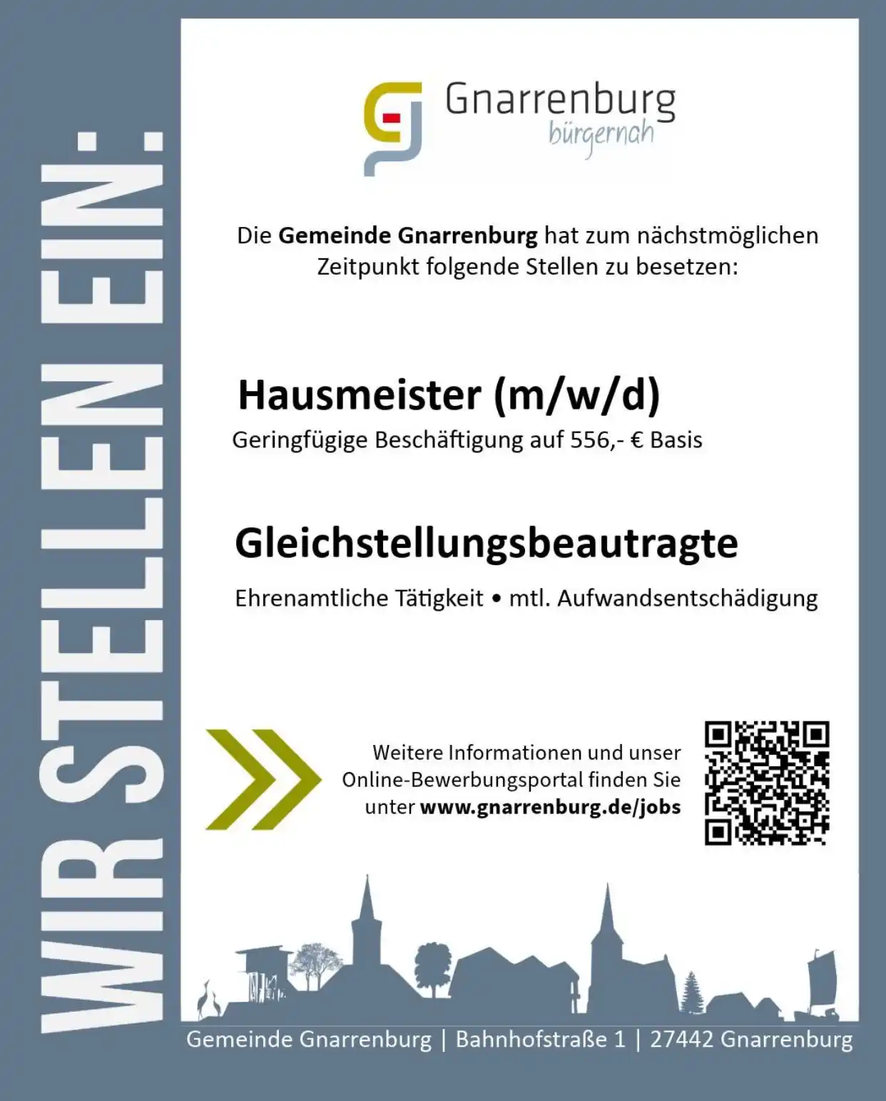 Image from Gemeinde Gnarrenburg: 🔎 Wir suchen dich! Vielleicht hast du ja Lust die Gemeinde als Hausm...