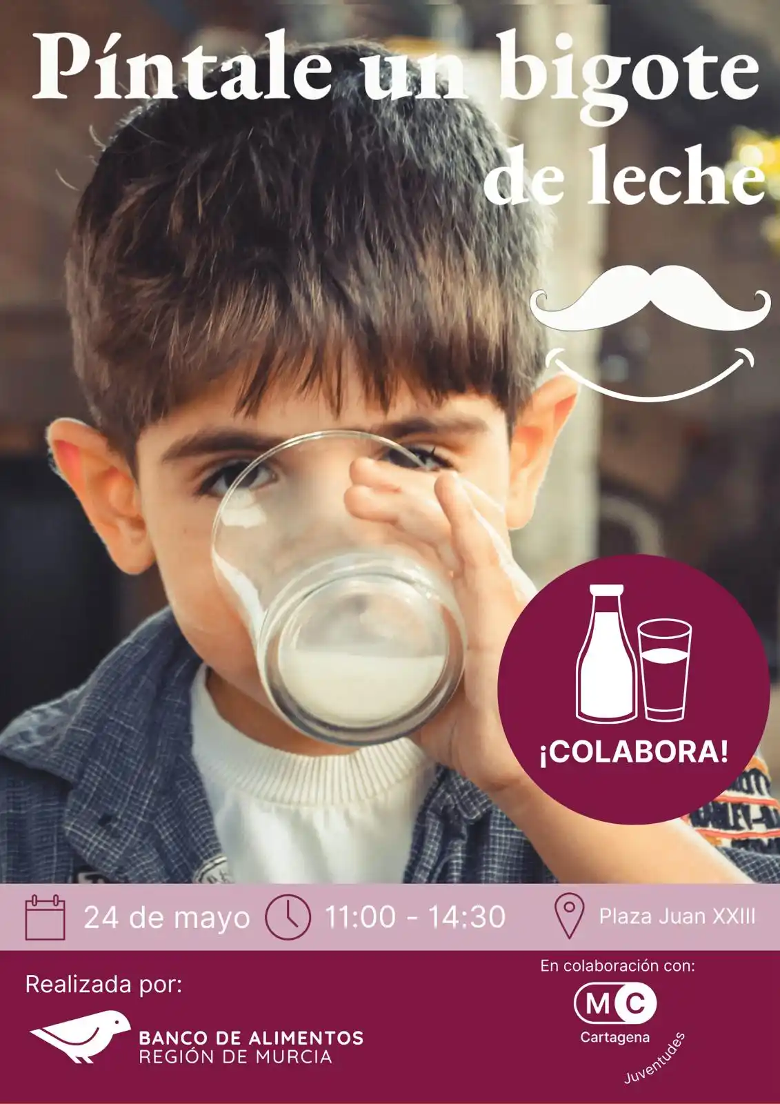 Image from MC Cartagena: 🥛 ¡Ya estamos en la Plaza Juan XXIII recogiendo leche para la campaña...