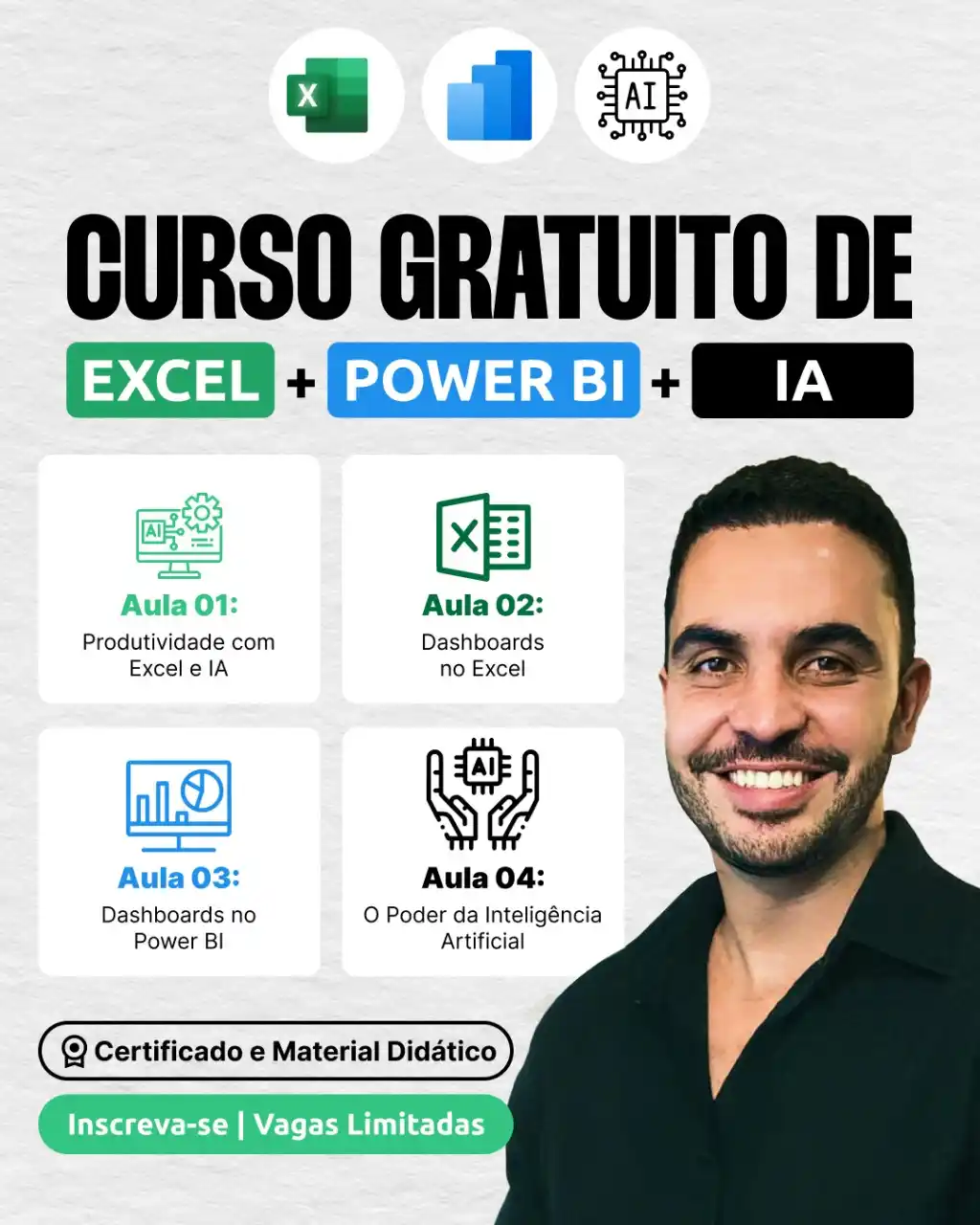 Image from CURSOS GRÁTIS BRASIL: 🚀 Curso Gratuito de Excel, Power BI e IA com Certificado! ➡️ https:...